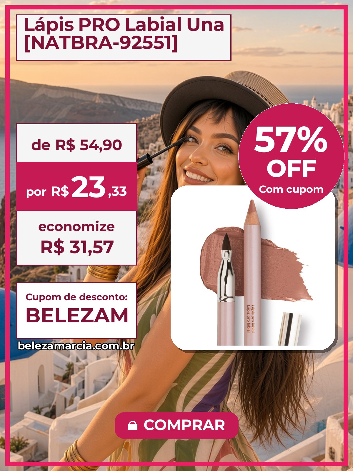 Lápis PRO Labial Una [NATBRA-92551]