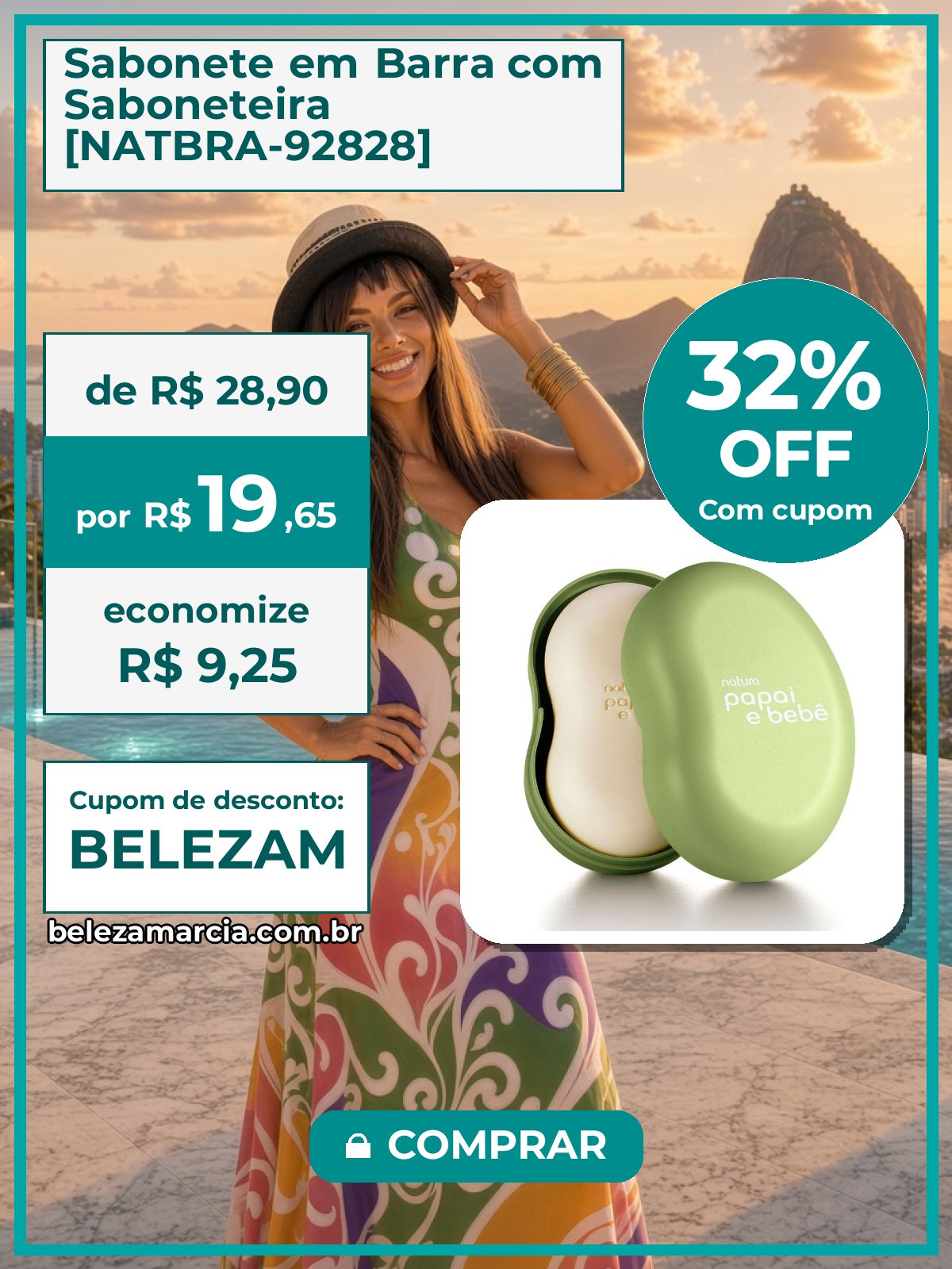Sabonete em Barra com Saboneteira [NATBRA-92828]