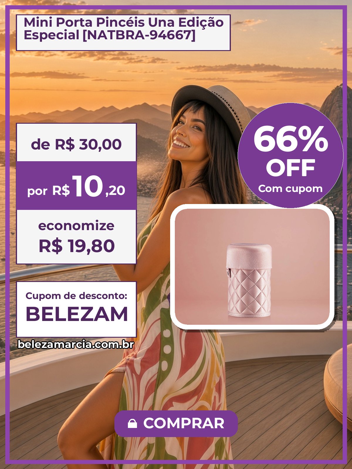 Mini Porta Pincéis Una Edição Especial [NATBRA-94667]