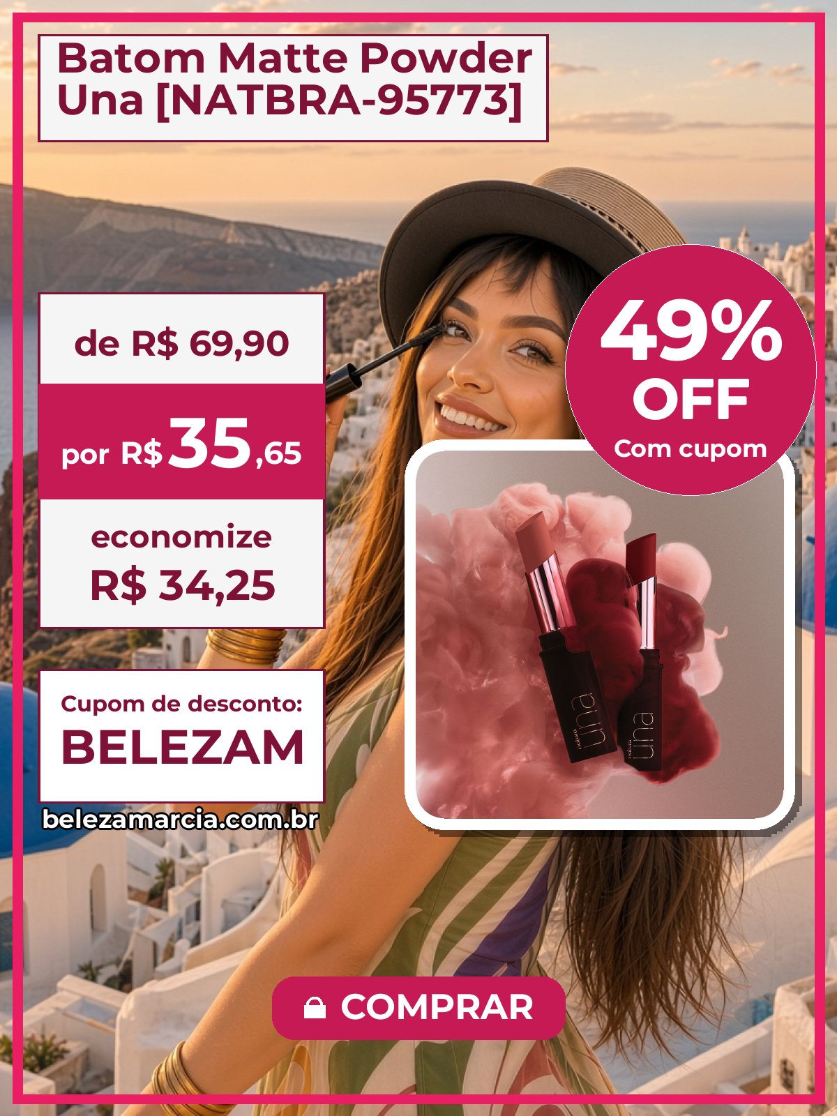 Batom Matte Powder Una [NATBRA-95773]