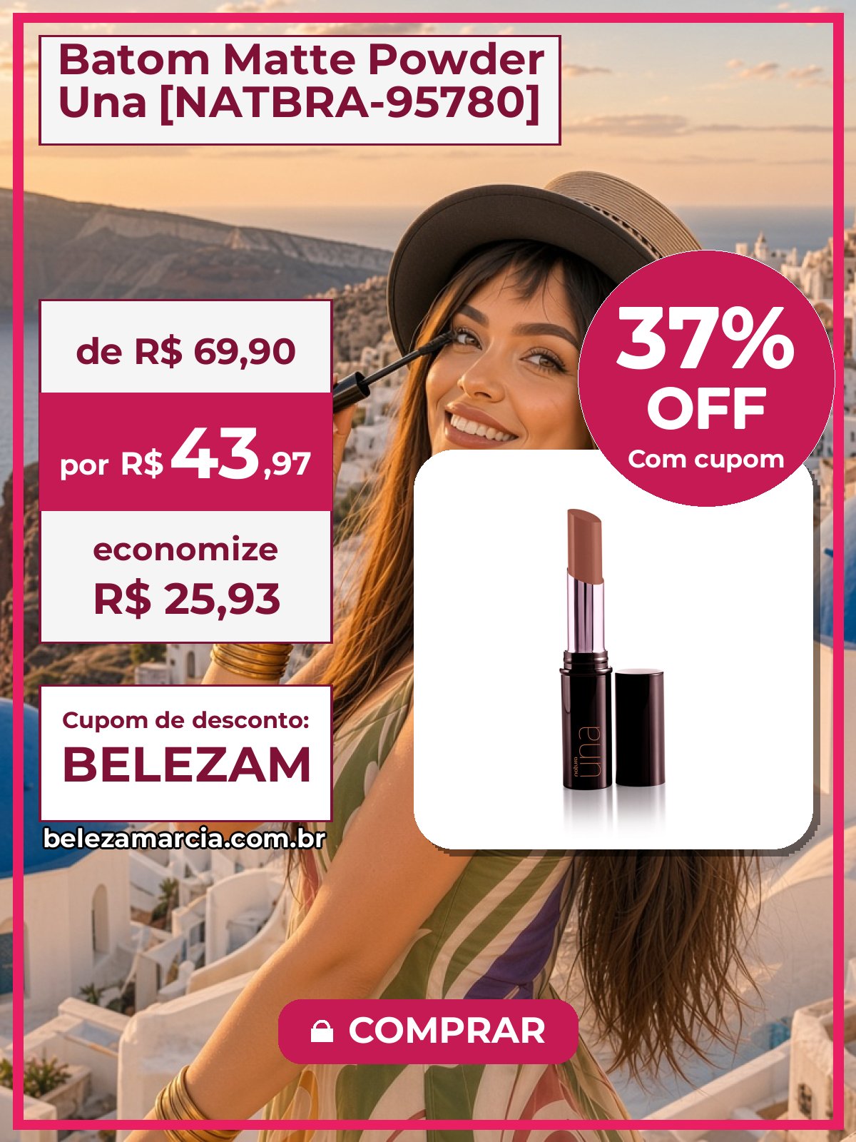 Batom Matte Powder Una [NATBRA-95780]