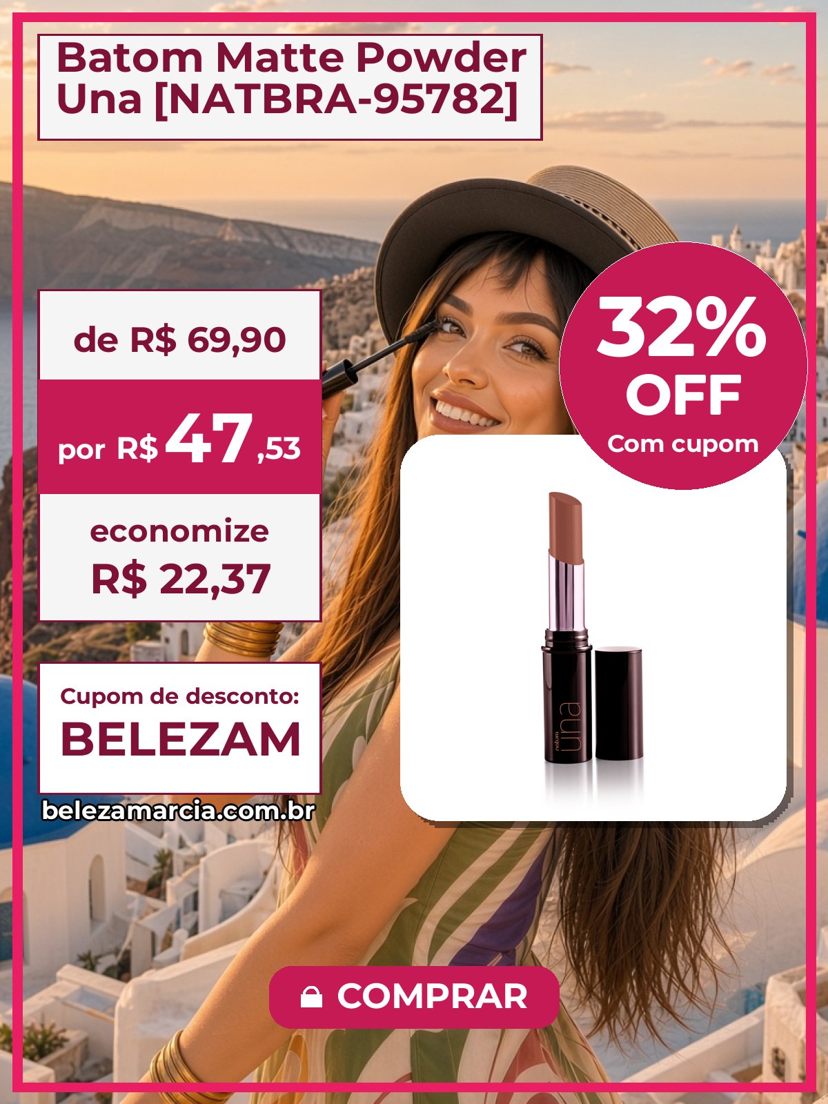 Batom Matte Powder Una [NATBRA-95782]