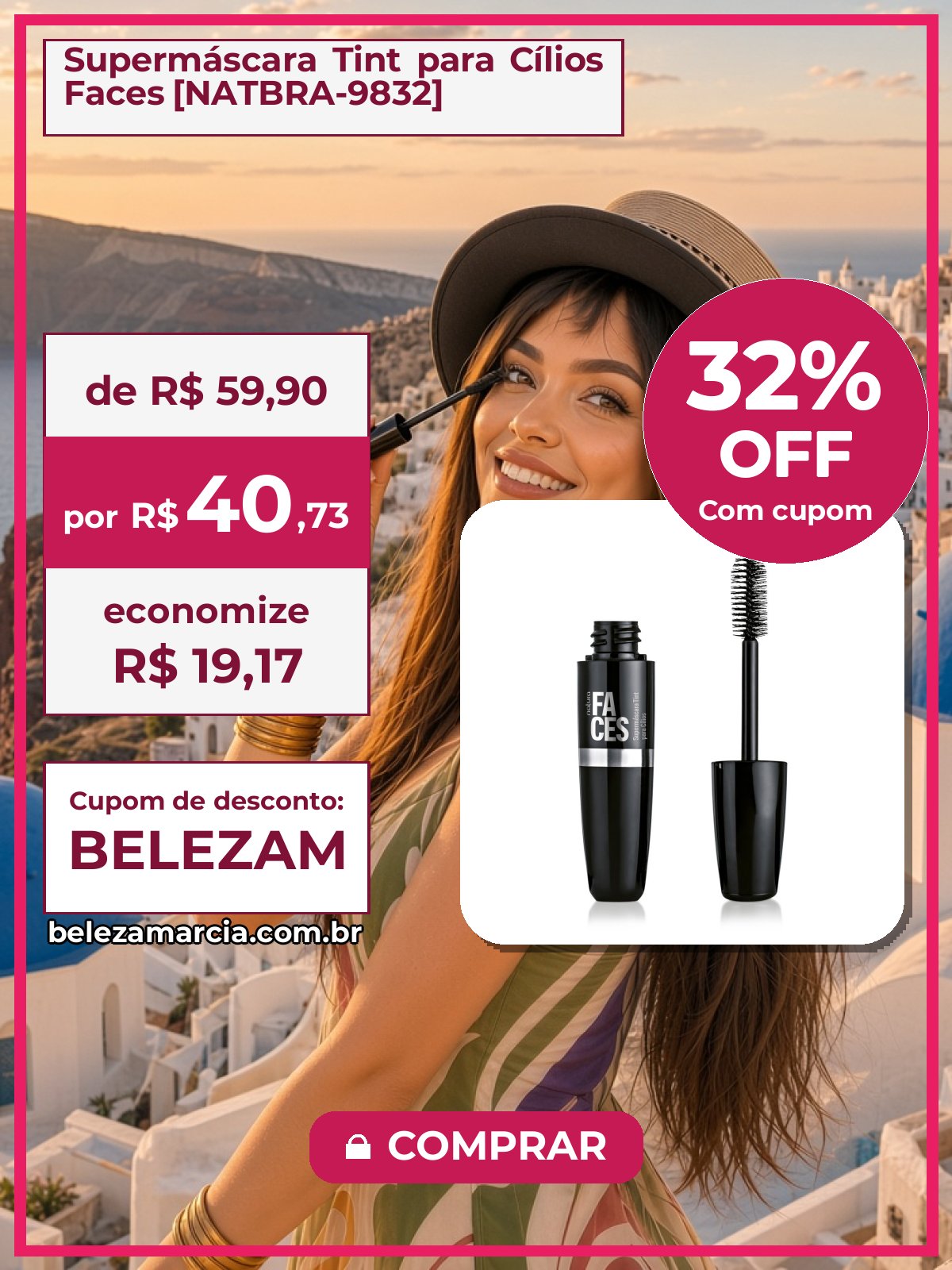 Supermáscara Tint para Cílios Faces [NATBRA-9832]