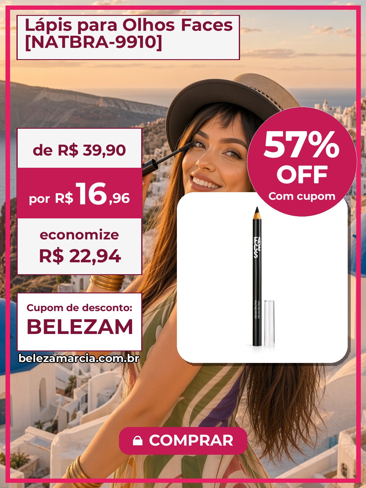 Lápis para Olhos Faces [NATBRA-9910]