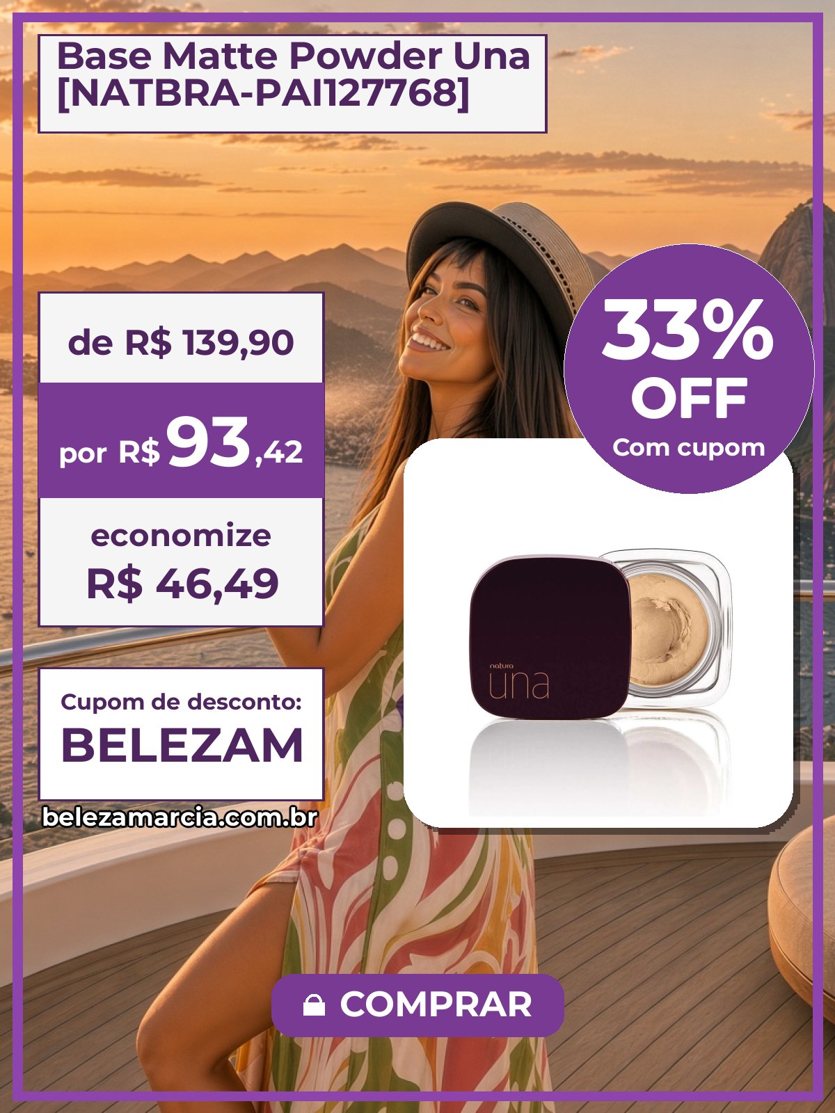 Base Matte Powder Una [NATBRA-PAI127768]