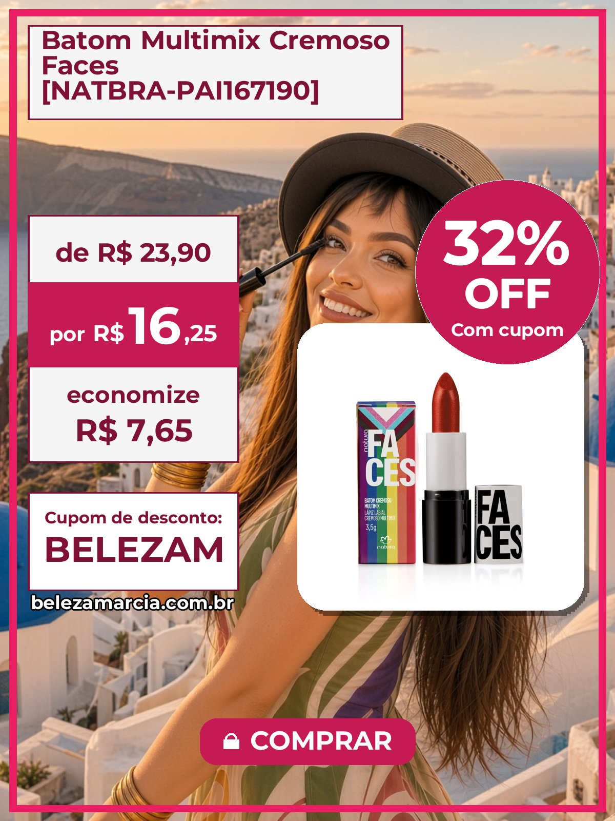 Batom Multimix Cremoso Faces [NATBRA-PAI167190]