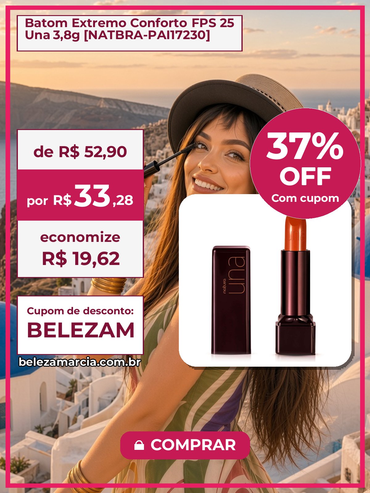 Batom Extremo Conforto FPS 25 Una 3,8g [NATBRA-PAI17230]