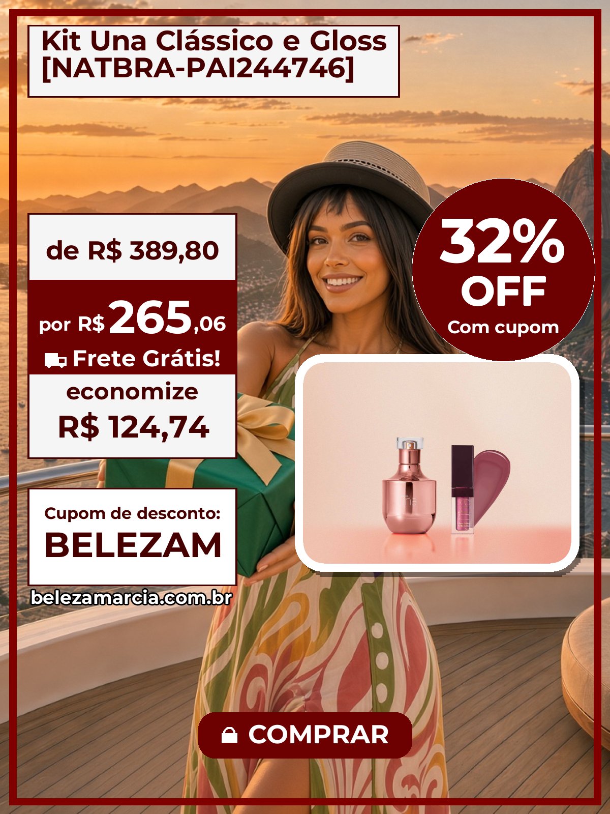 Kit Una Clássico e Gloss [NATBRA-PAI244746]