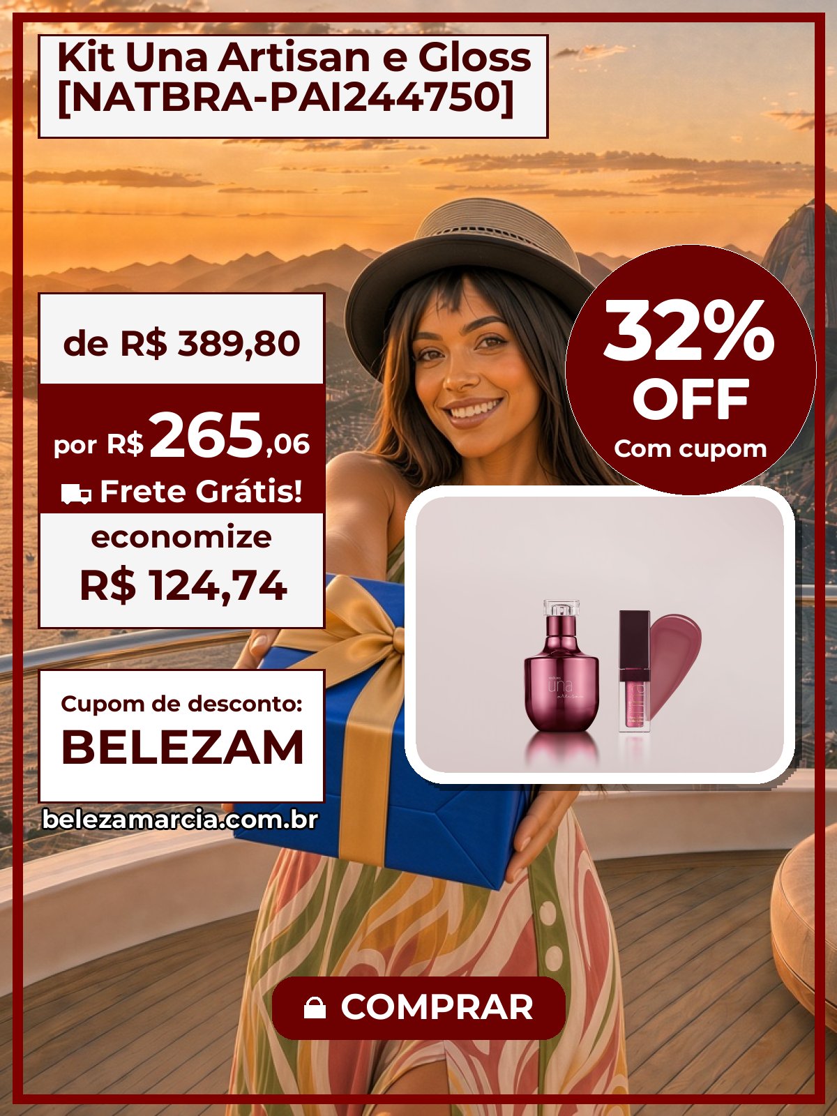 Kit Una Artisan e Gloss [NATBRA-PAI244750]